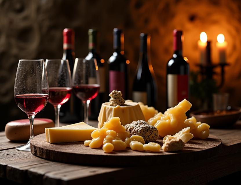 Dégustation de vins et fromages dans une cave en Nouvelle-Aquitaine